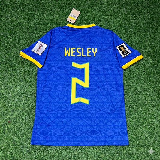 Maillot de football bleu Wesley – Coupe du Monde Brésil 2026 Nouvelle saison