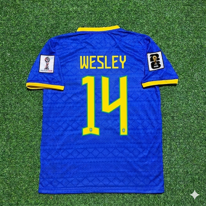 Wesley 14- Brazil 2026 World Cup Blue New Season Football Jersey