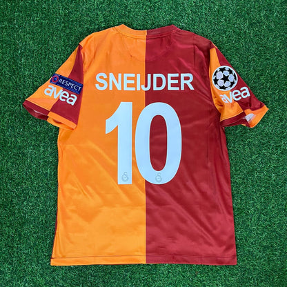 Wesley Sneijder 10 Galatasaray Retro 2013-2014 Formasi Home Jersey Trikot Maillot