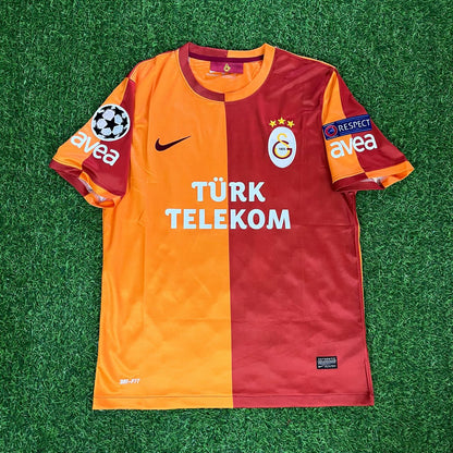 Wesley Sneijder 10 Galatasaray Retro 2013-2014 Formasi Home Jersey Trikot Maillot
