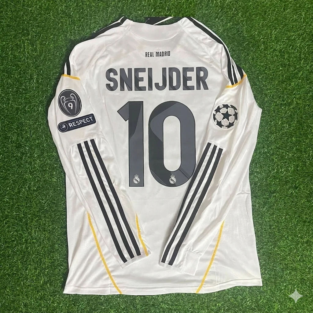 Wesley Sneijder Real Madrid 2009 2010 Debut First Year Jersey Soccer Shirt
