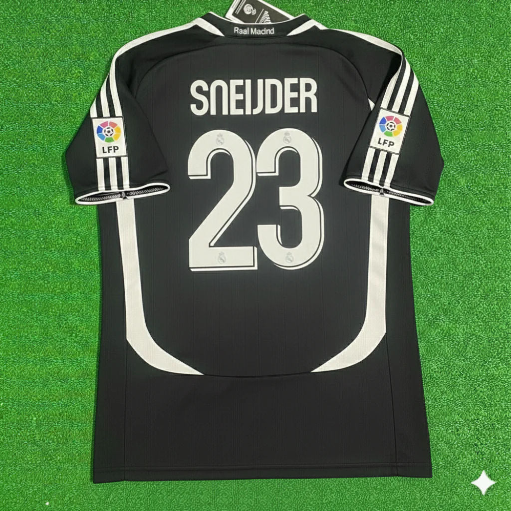 Wesley Sneijder Real Madrid 2006-2007 Black Jersey Soccer Shirt