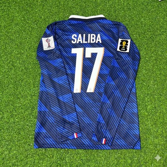Camiseta de fútbol de manga larga de la selección de Francia para el Mundial 2026, local, William Saliba #17
