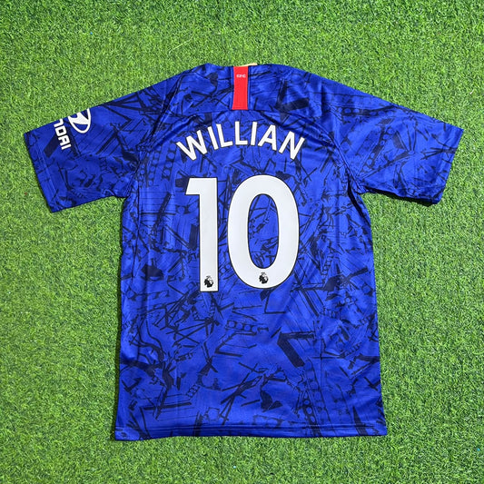 Willian #10 Chelsea 2019 2020 Camiseta de fútbol retro azul Trikot Maglia Maillot
