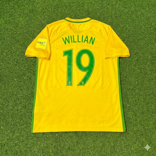 Camiseta de fútbol de Brasil para el Mundial 2018, local, Willian #19