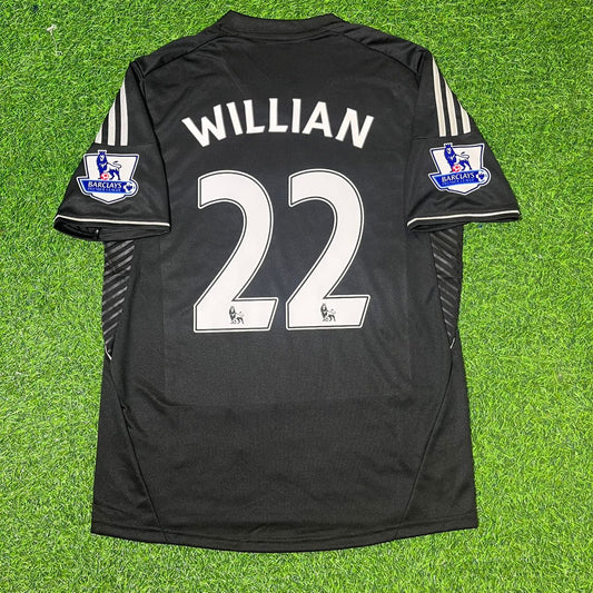 Camiseta de fútbol retro negra Willian Chelsea 2013-14