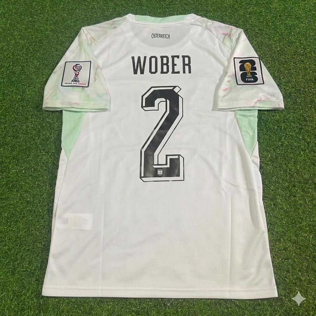 Maximilian Wöber Austria White 2026 World Cup Football Jersey