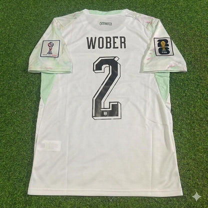 Maximilian Wöber Austria White 2026 World Cup Football Jersey