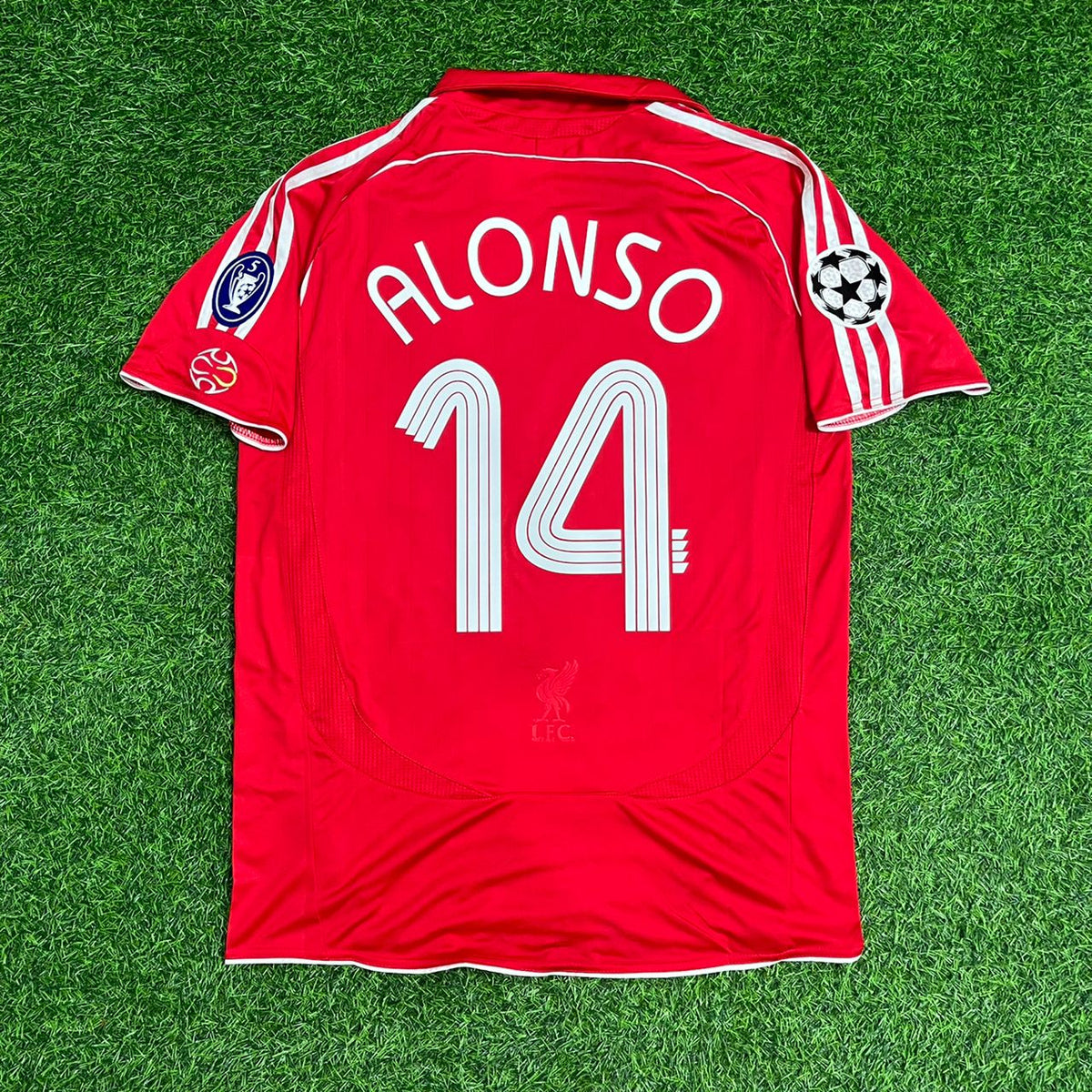 Xabi Alonso #14 Liverpool Maillot 2007/08 Maillot de Foot