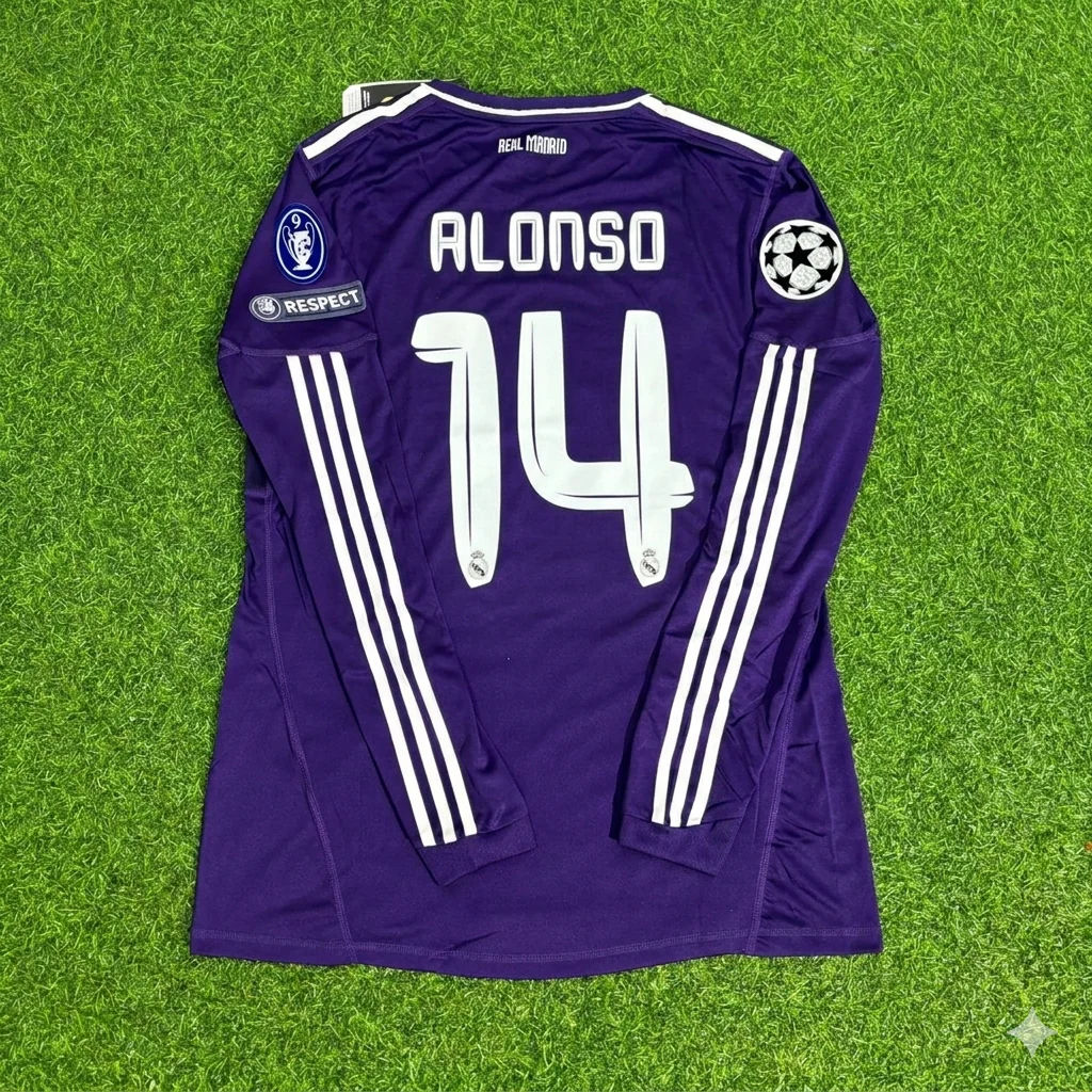 Xabi Alonso 14- Real Madrid 2010/2011 Purple Long Sleeve Football Jersey