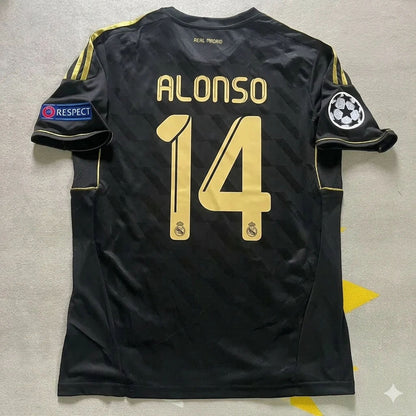 Xabi Alonso 14-  Real  Madrid 2011-2012  Champions League Retro Jersey Soccer Shirt