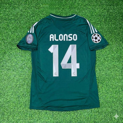 Xabi Alonso #14 Real Madrid 2012-2013 Champions League Green Jersey Soccer Shirt