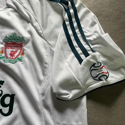 Xabi Alonso Liverpool 2006 2007 Weißes Retro-Trikot