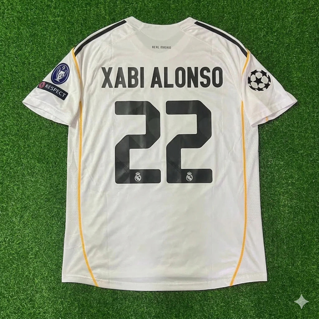 Xabi Alonso Real Madrid 2009 2010 Retro Jersey Soccer Shirt Trikot