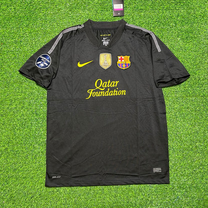 Camiseta de fútbol retro negra Xavi Barcelona 2011-2012 Trikot