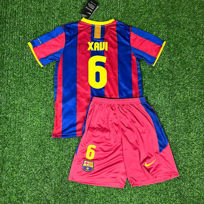 Xavi Hernandez Barcelona 2010/11 Kids Kit Kindertrikot Maillot Enfant Kindertrui Soccer Shirt