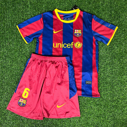 Xavi Hernandez Barcelona 2010/11 Kids Kit Kindertrikot Maillot Enfant Kindertrui Soccer Shirt