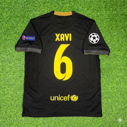 Xavi #6 Barcelona 2013-2014 Black Retro Football Jersey