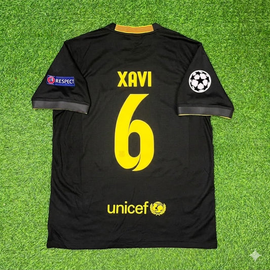Xavi #6 Barcelona 2013-2014 Black Retro Football Jersey