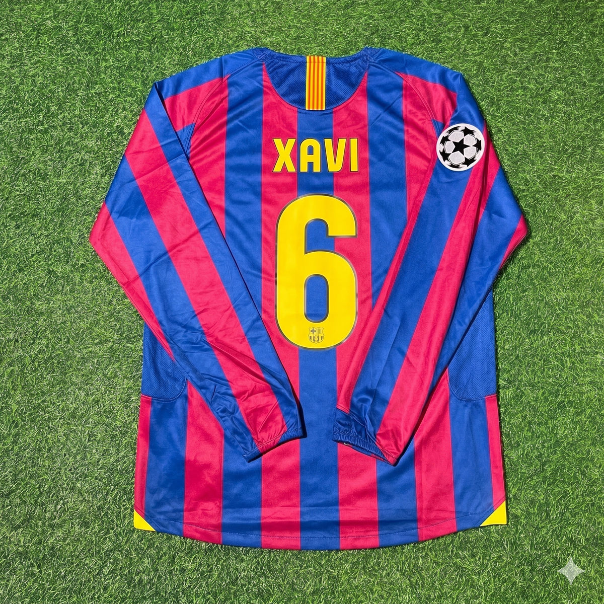 Xavi Hernandez Barcelona 2006 Finale Retro Fußballtrikot