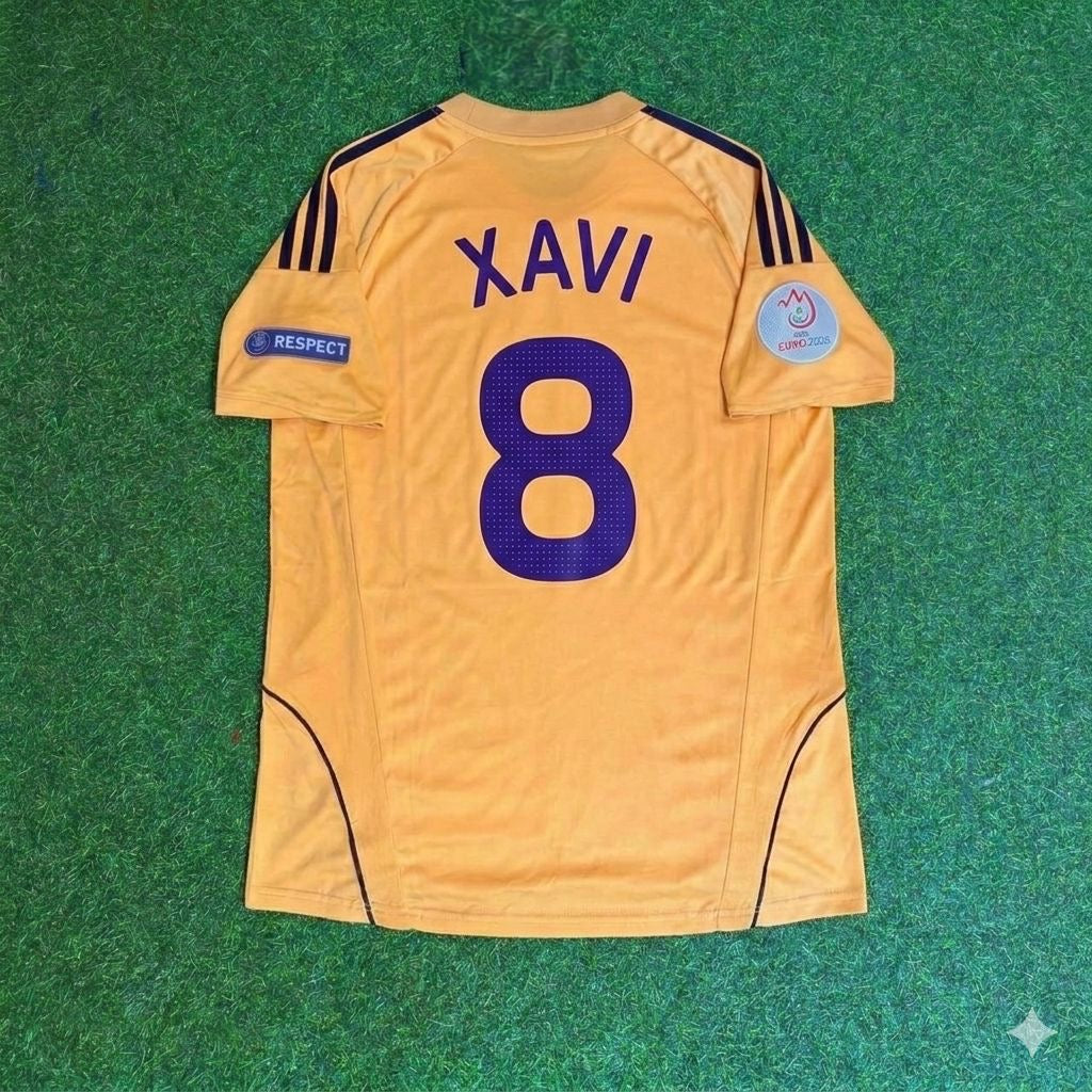 Xavi 8- Spain EURO 2008 Retro Football Jersey