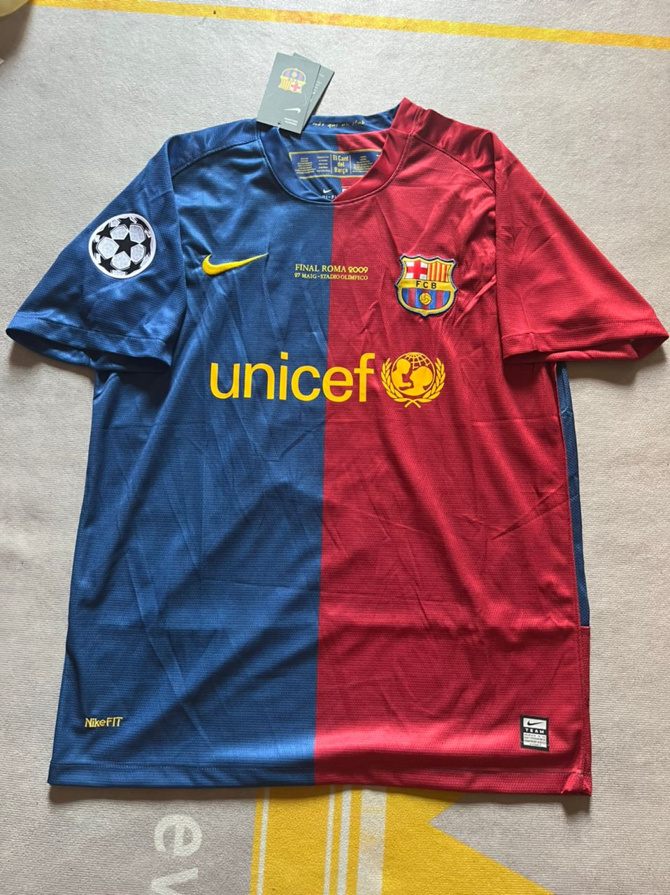 Xavi Hernandez Barcelona 2009 Finale Rom Retro Trikot