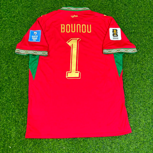 Yassine Bounou Morocco 2026 World Cup Home Red Football Jersey