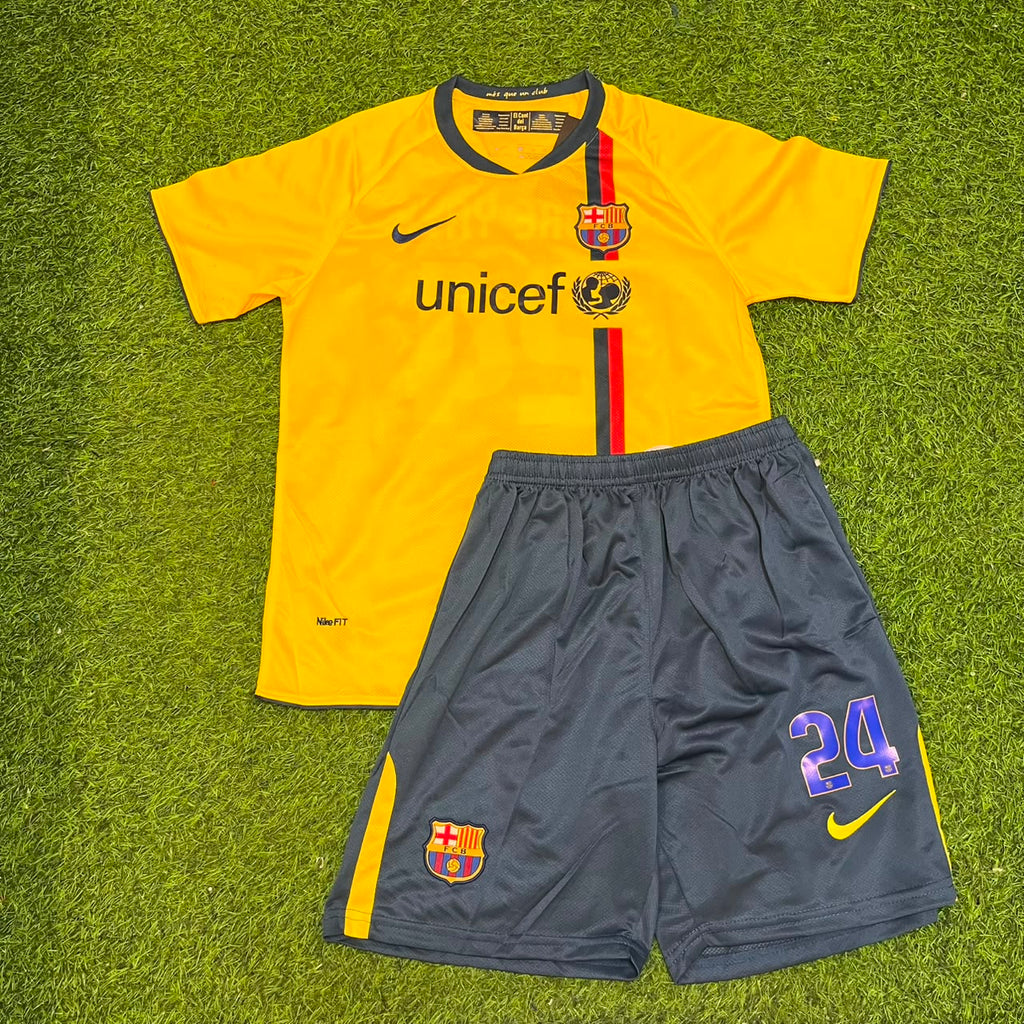 Yaya Touré Barcelona 2008-2009 Gelbes Retro Kinder Trikot