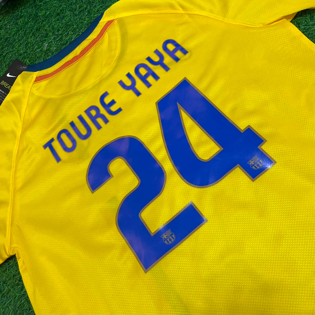 Yaya Touré Barcelona 2008-2009 Gelbes Retro Kinder Trikot