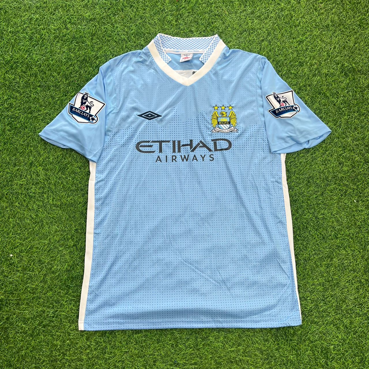 Yaya Toure 42 Manchester City 2011/12 Home Kit Blue Retro Jersey Trikot Jersey Maillot Soccer Shirt