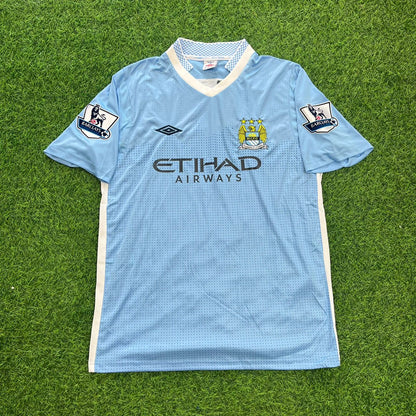 Yaya Toure 42 Manchester City 2011/12 Home Kit Blue Retro Jersey Trikot Jersey Maillot Soccer Shirt