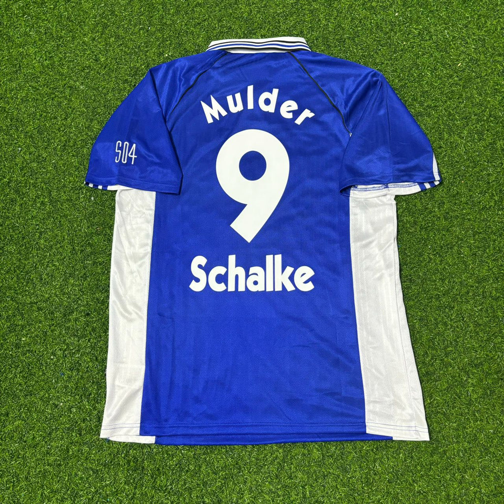 Youri Mulder FC Schalke 04 1999/2000 Blaues Heimtrikot Retro Fußballtrikot
