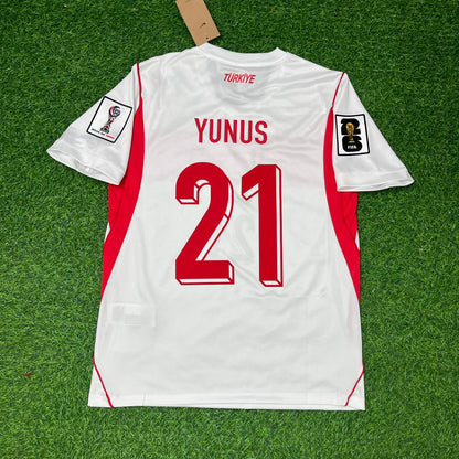 Yunus Akgün Turkey Türkiye 2026 World Cup Away White Football Jersey