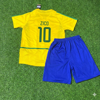 Zico 10 – Brasilien Retro Kinder Fußballtrikot
