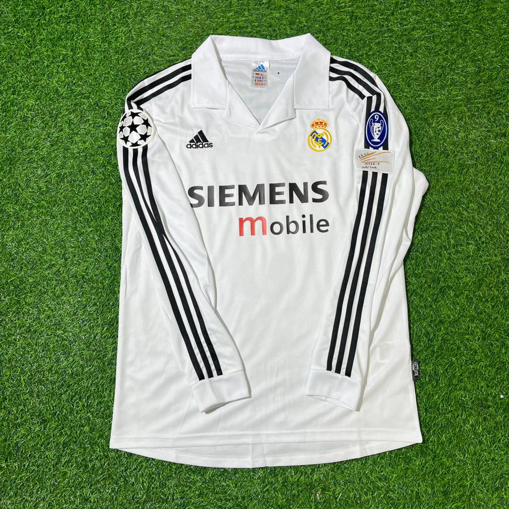 Zinedine Zidane Real Madrid 2004-2005 Long Sleeve Jersey Soccer Shirt