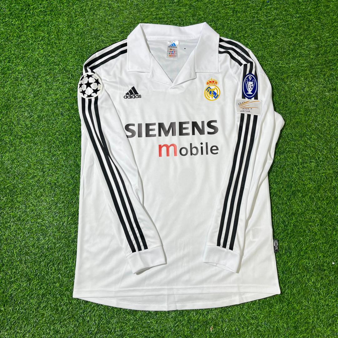 Zinedine Zidane Real Madrid 2004-2005 Long Sleeve Jersey Soccer Shirt
