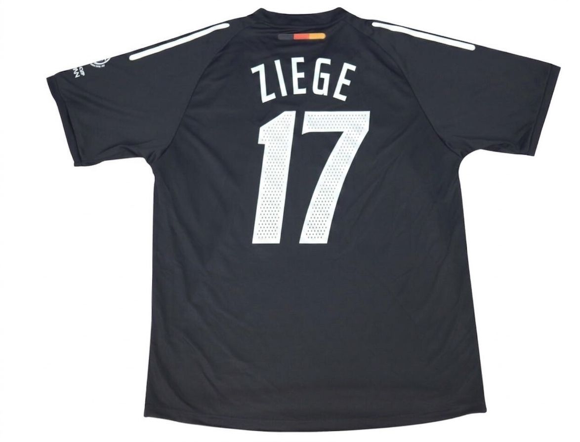 Christian Ziege Germany Deutschland 2002 World Cup Japan Korea Black Retro Jersey Trikot
