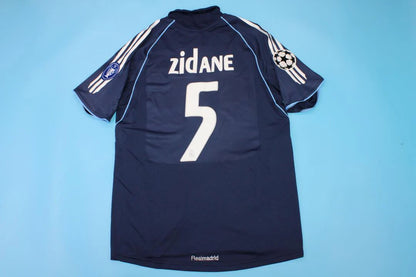 Zinadine Zidane #5 Real Madrid 2005-2006 Away Dark Blue Retro Jersey