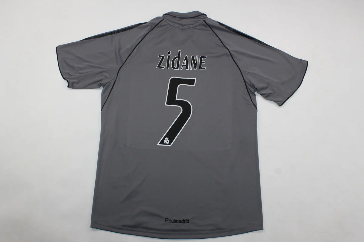 Zinadine Zidane #5 Real Madrid 2005-2006 Season Third Gray Retro Jersey