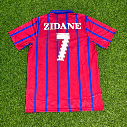 Zinedine Zidane Bordeaux Number 7 1992–1996 Retro Football Jersey Kit