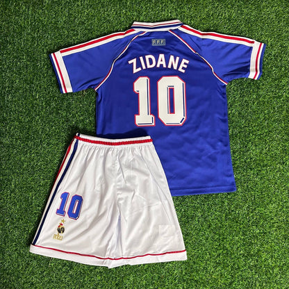 Zinedine Zidane Frankreich 1998 Heimtrikot für Kinder – Kit Trikot für Kinder – | KinderTrikot | Maillot Enfant Fußballtrikot