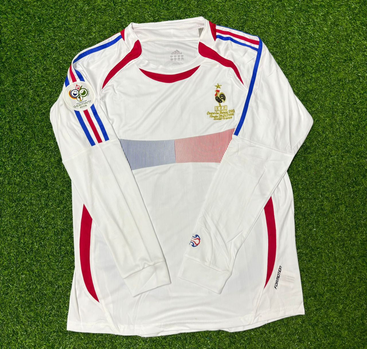 France 2006 World Cup Final Long Sleeve White Retro Kit