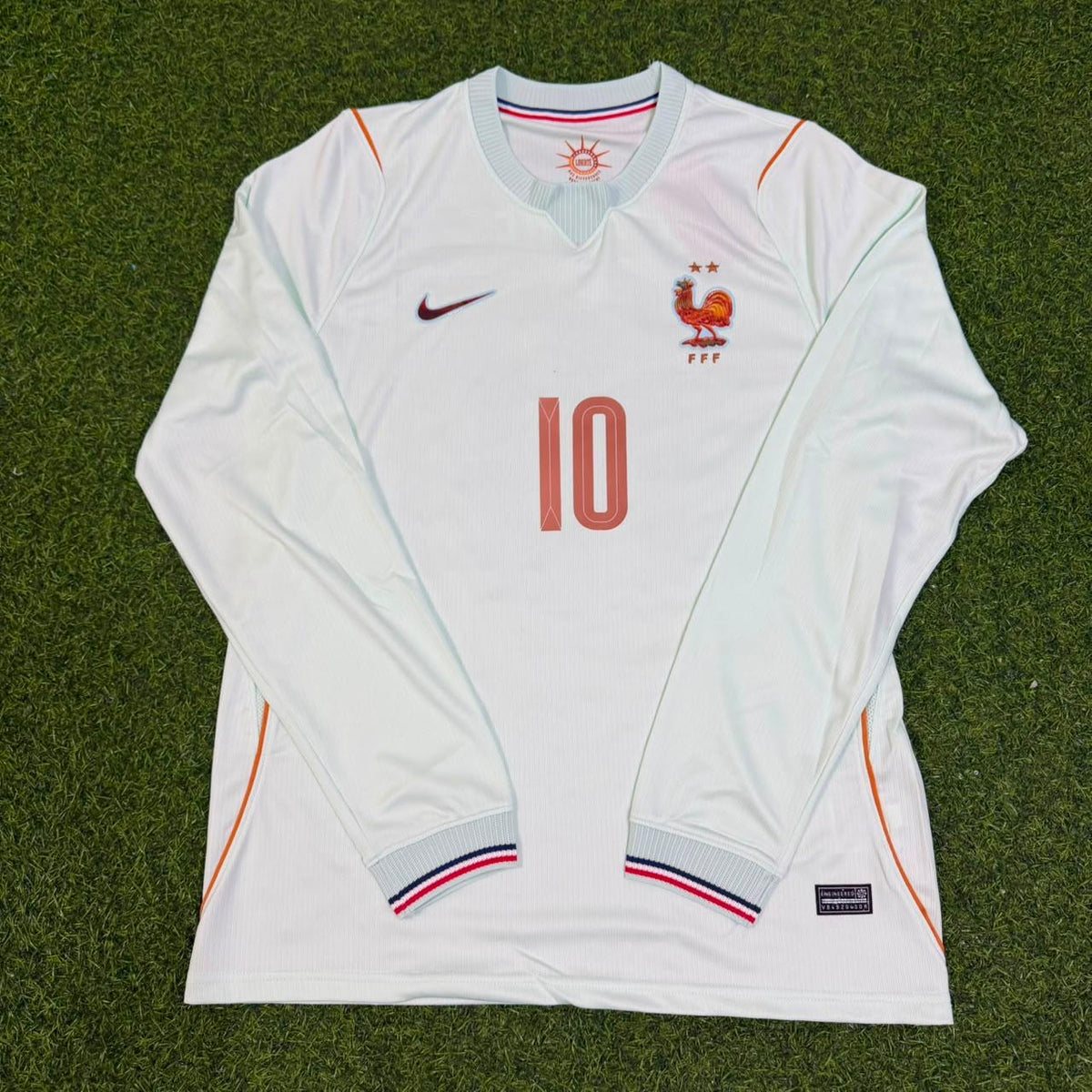 Camiseta de fútbol retro de manga larga de visitante de Francia de Zinedine Zidane Trikot Maillot