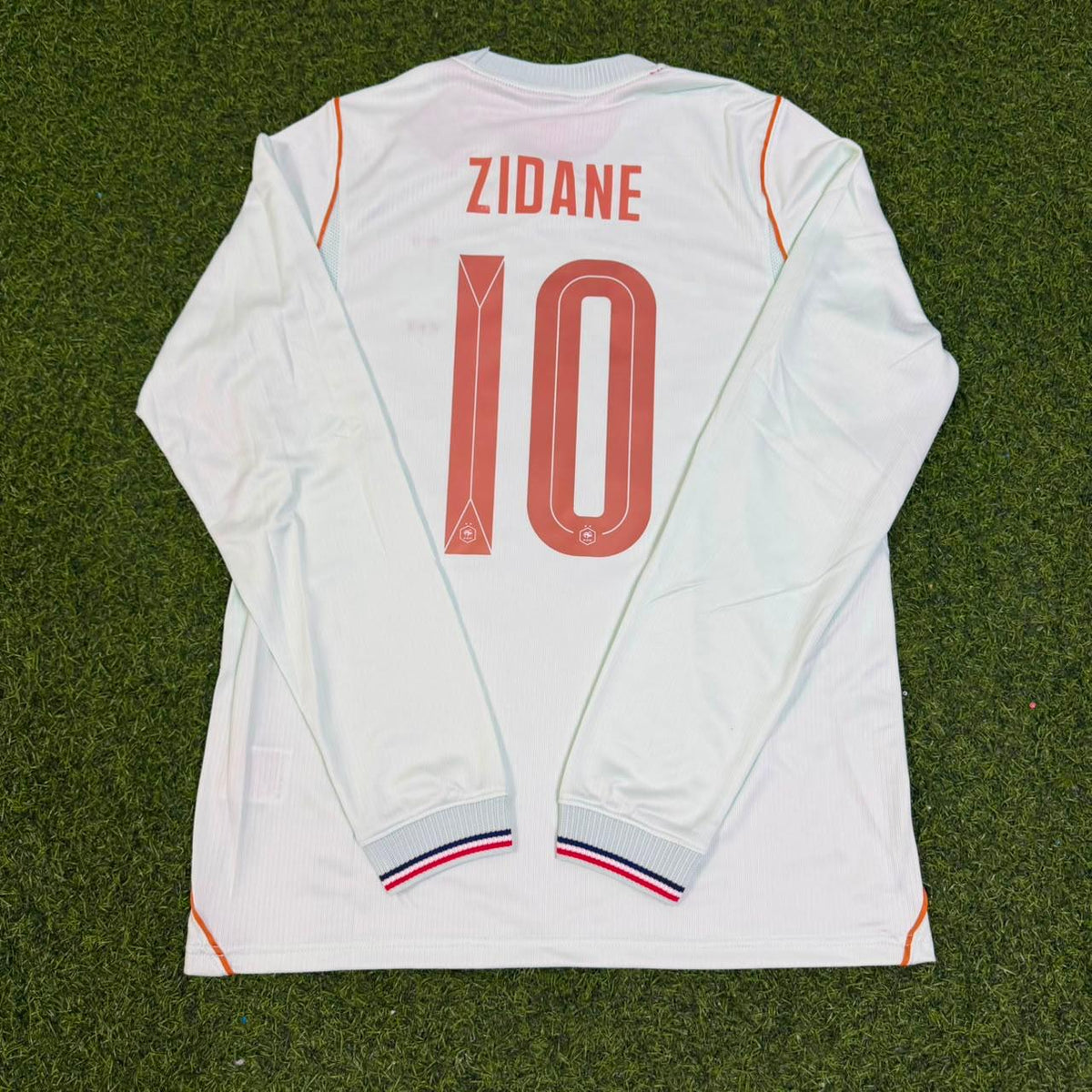 Camiseta de fútbol retro de manga larga de visitante de Francia de Zinedine Zidane Trikot Maillot
