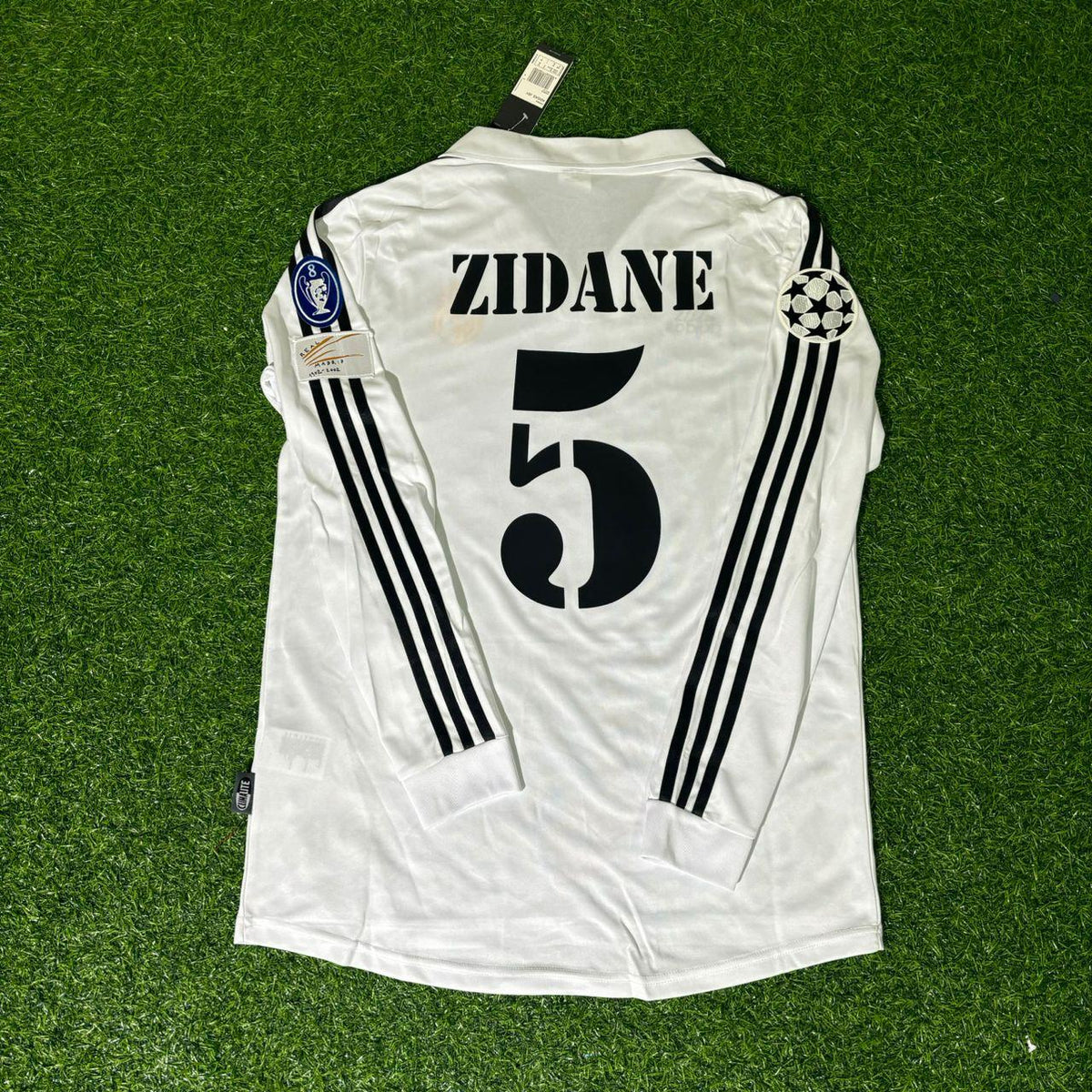 Zinedine Zidane Real Madrid 2001 Champions League Final Long Sleeve Football Jersey