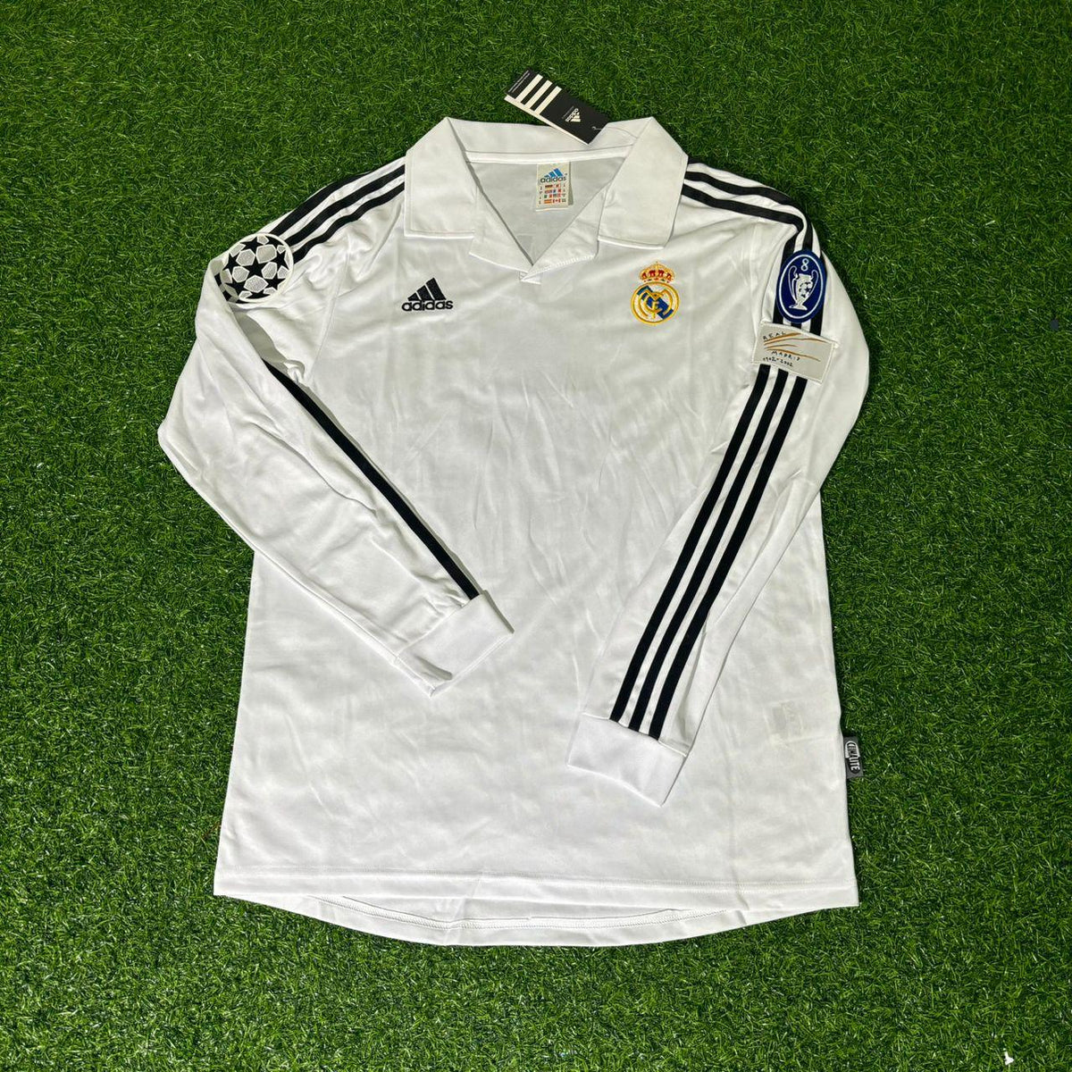 Zinedine Zidane Real Madrid 2001 Champions League Final Long Sleeve Football Jersey