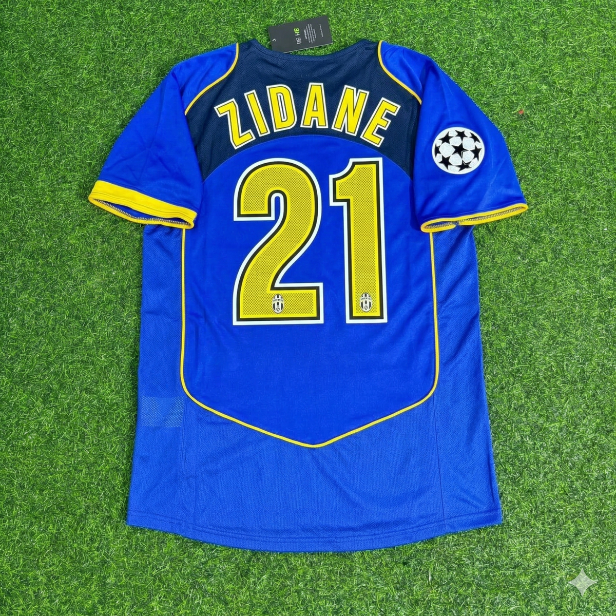 Zinedine Zidane Juventus 2004-2005 Blaues Retro-Trikot | Kit | Trikot | Maillot Fußballtrikot