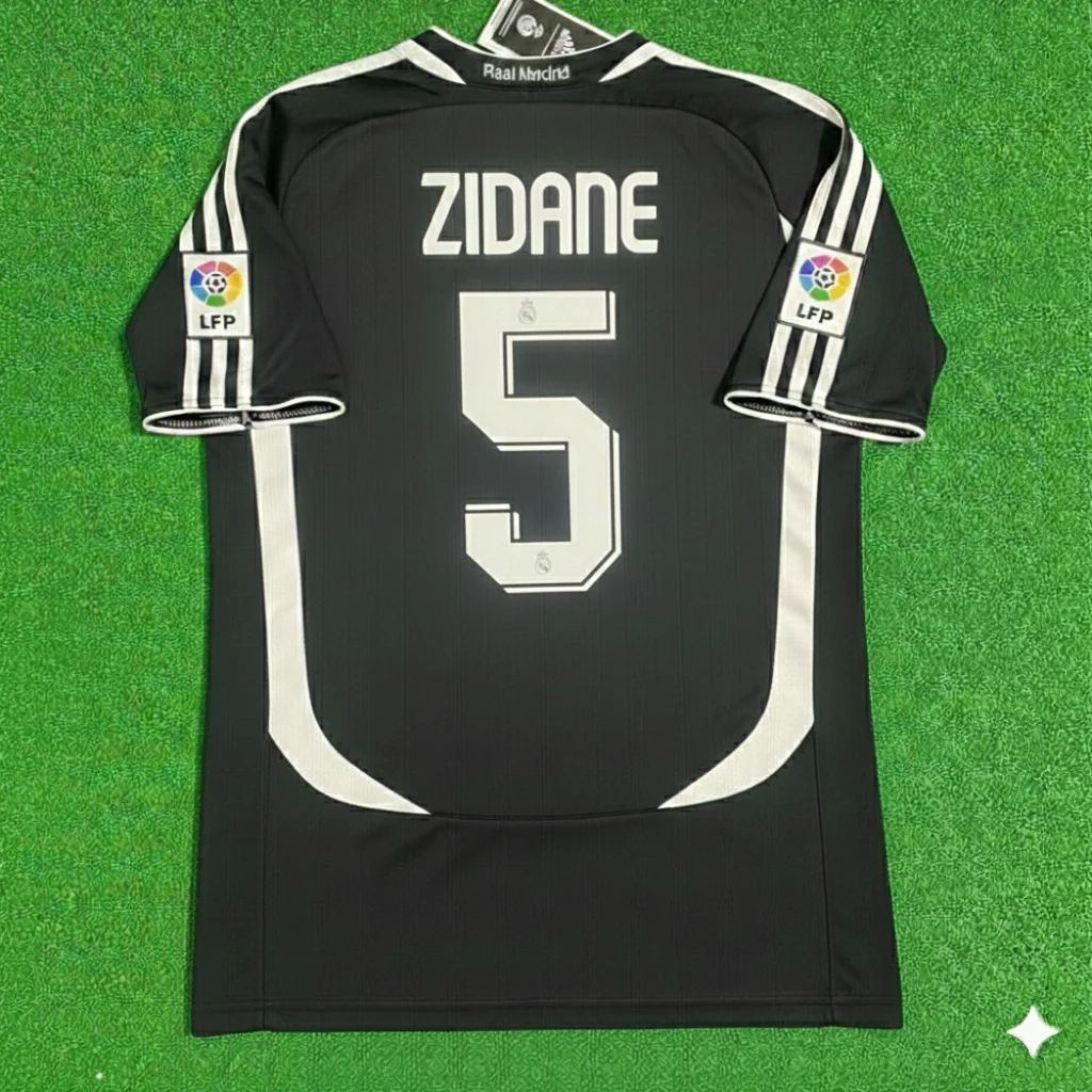 Zinedine Zidane Real Madrid 2006-2007 Black Jersey Soccer Shirt