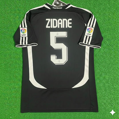 Zinedine Zidane Real Madrid 2006-2007 Black Jersey Soccer Shirt