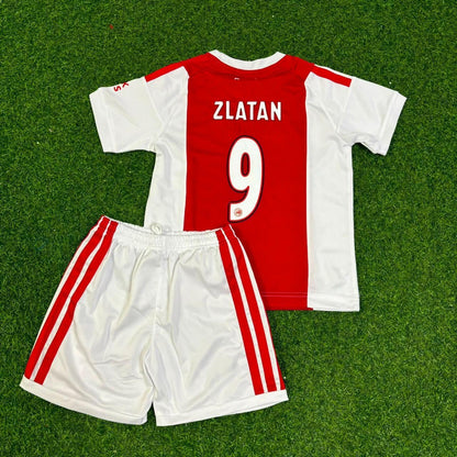 Camiseta de fútbol retro infantil blanca del Ajax de Zlatan Ibrahimović